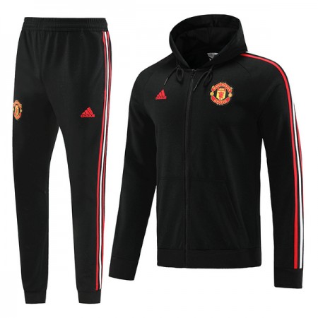 Manchester United Tréninkový Bunda Kapucí 2022-23 Černá